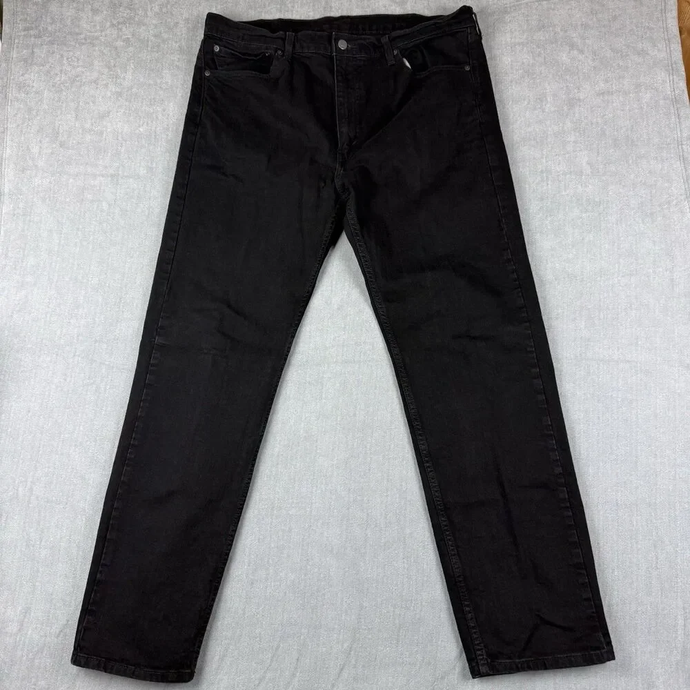 Levi's 505 Jeans Mens 40x32 Black Straight Leg Casual Cotton Stretch